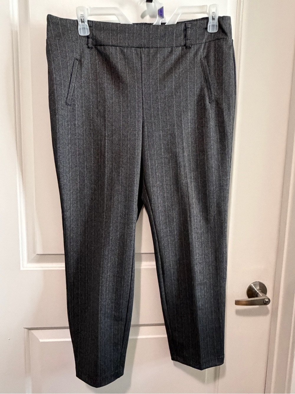 Soho Woman's Charcoal Pinstripe Dress Pants